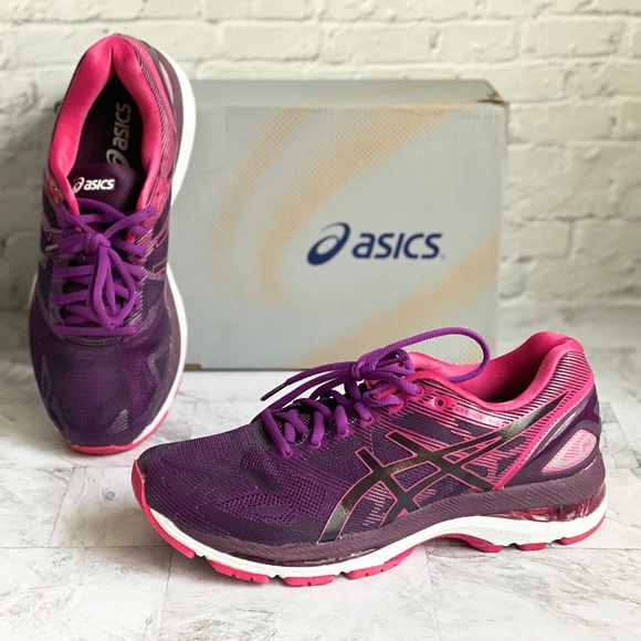 asics gel nimbus 19 black cosmo pink